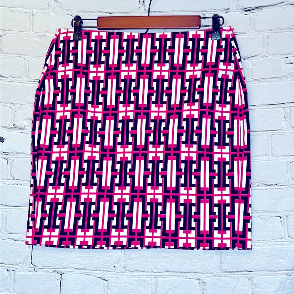 Banana Republic Pink Black White Skirt Size 6 Excellent Condition